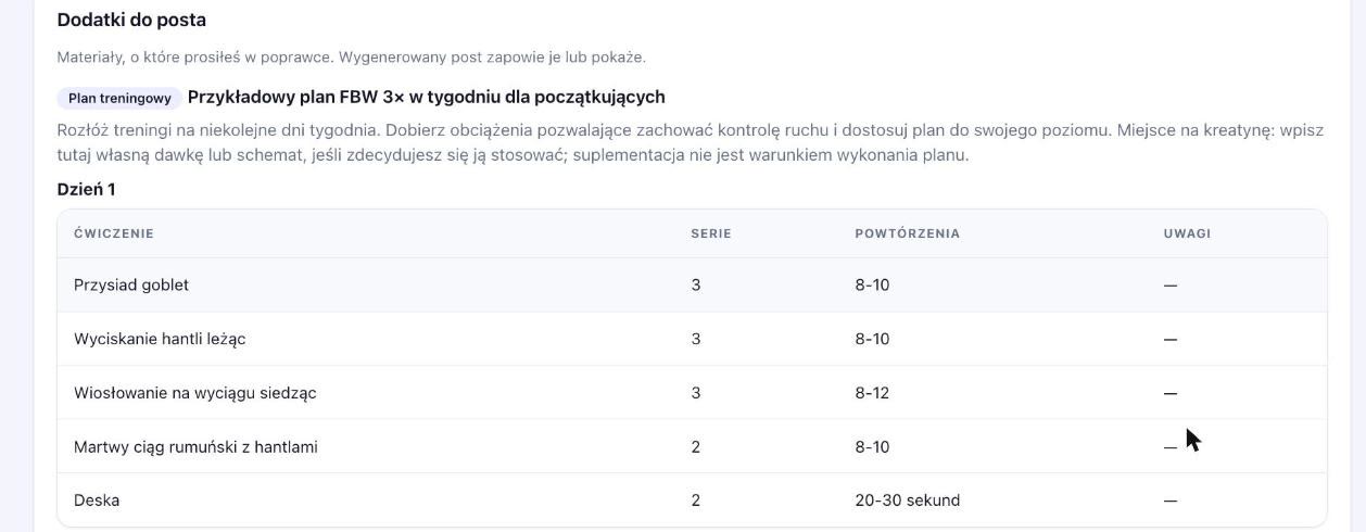 Brief po modyfikacji z planem FBW